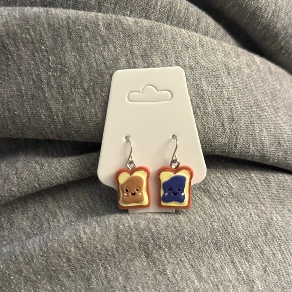 Jewelry - PB&J cute earrings kawaii food animal - bundle for discount